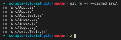 Removing cached Git files after .gitingore changes
